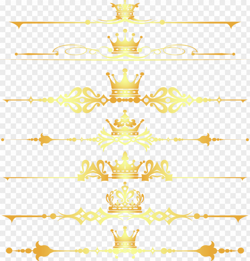 Metallic Crown Separator PNG