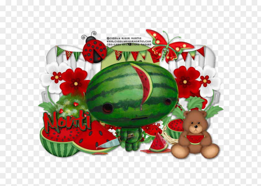 Watermelon Christmas Ornament Day Character Fiction PNG
