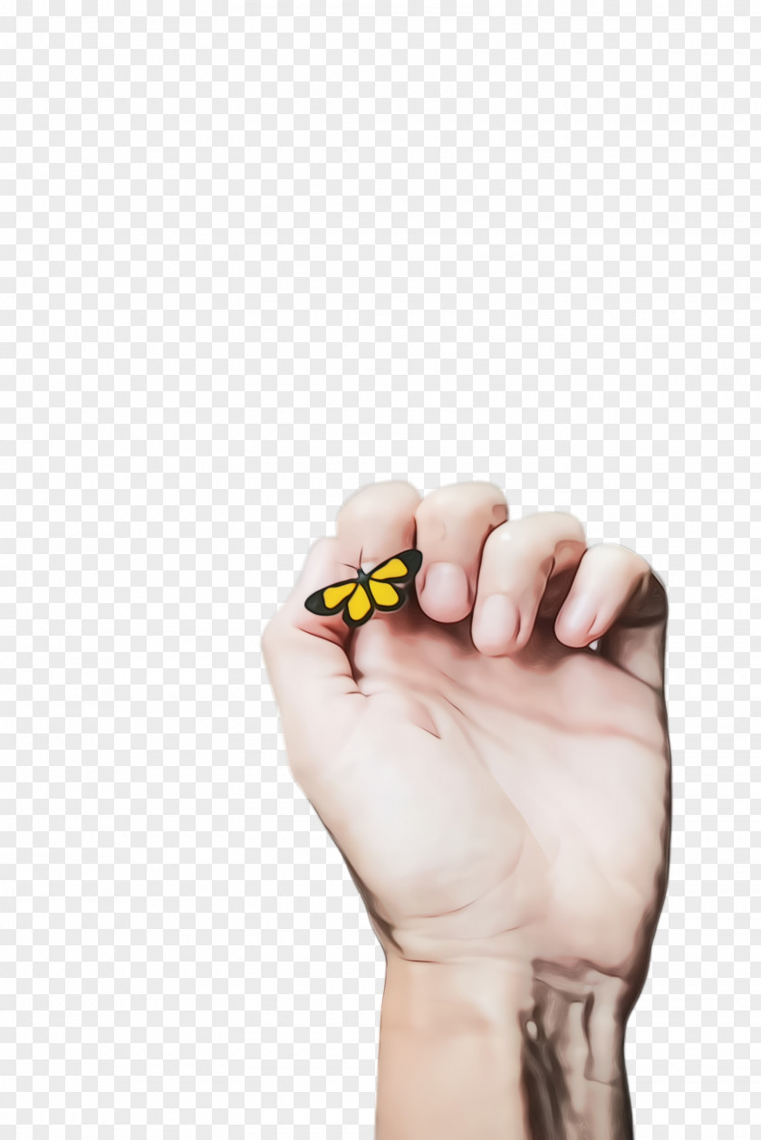 Wrist Thumb Finger Hand Yellow Skin Nail PNG