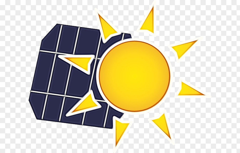 Yellow Solar Cell Efficiency Electricity Logo PNG