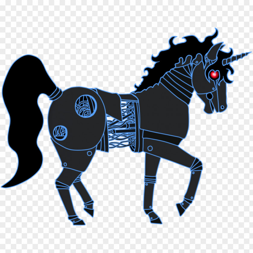 Cyborg Mustang Horse Harnesses Pack Animal Pony Stallion PNG