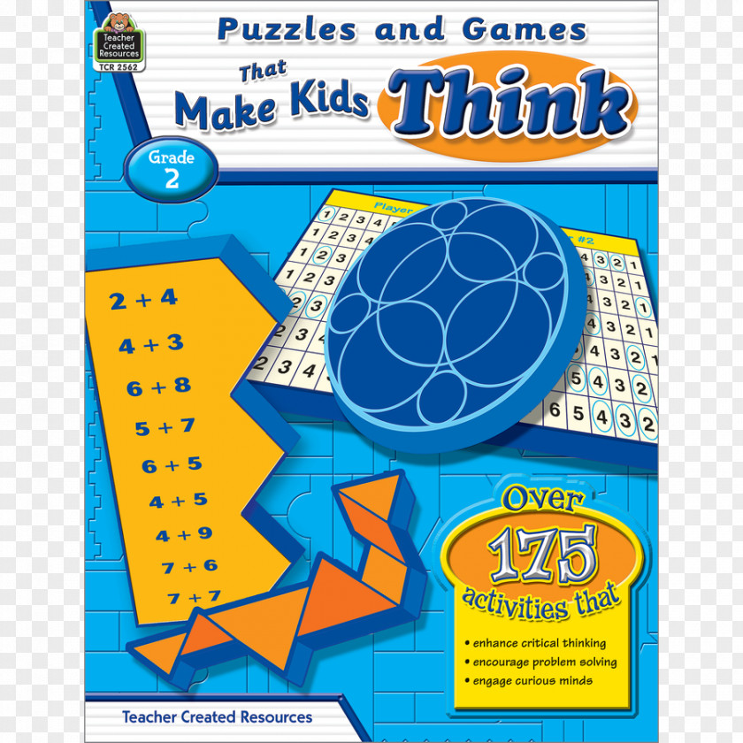Kid Think Puzzles And Games That Make Kids Think, Grade 2 Product Organism Font Book PNG
