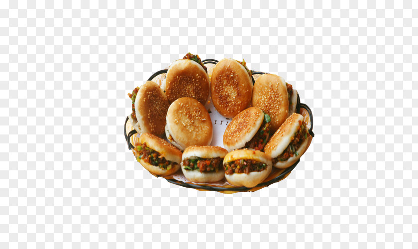 Round Meat Rouga Rou Jia Mo Fast Food Dish Patty PNG