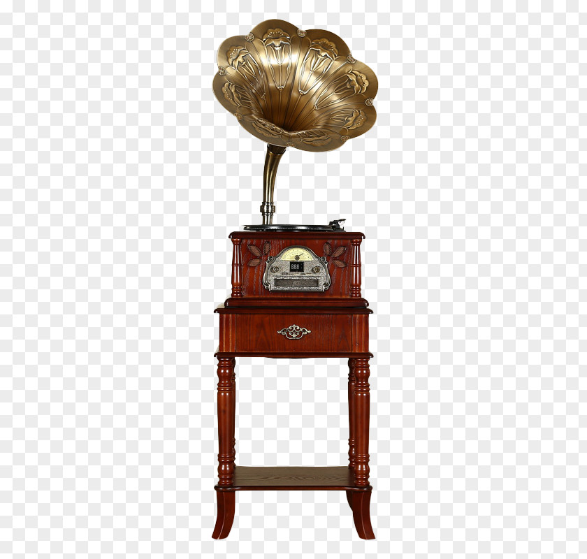 Antique Gramophone Record Player Horn Phonograph PNG