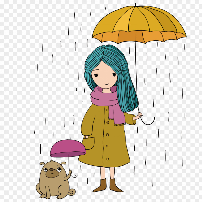 Cartoon Stock Photography Drawing Illustration PNG photography Illustration, Girl holding an umbrella, girl umbrella clipart PNG