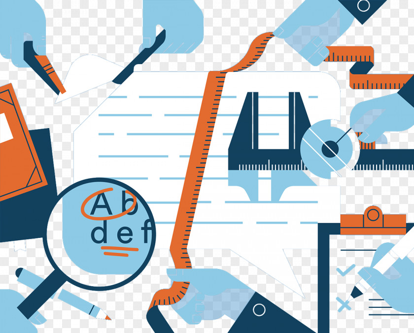 Painted Various Metrics Tools Rubric Evaluation Classroom Education Illustration PNG