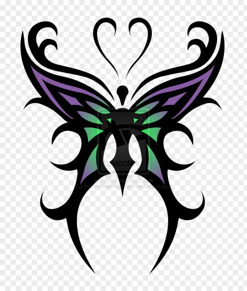 Cool Designs To Draw Butterfly Tattoo Tribe Drawing Clip Art PNG