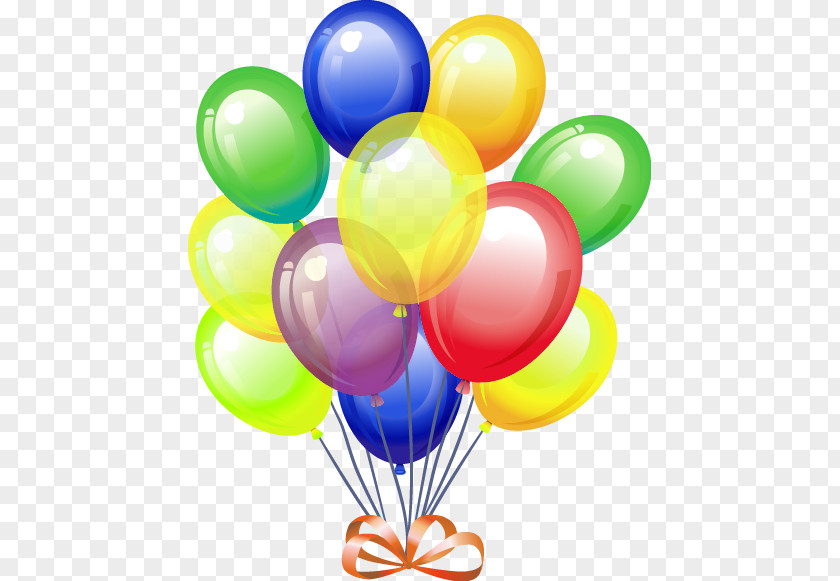 Multicolored Balloons Birthday Cake Balloon Clip Art PNG