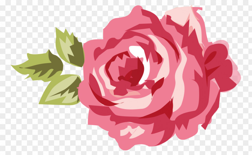 Pink Watercolor Flower Shabby Chic Garden Roses Clip Art PNG