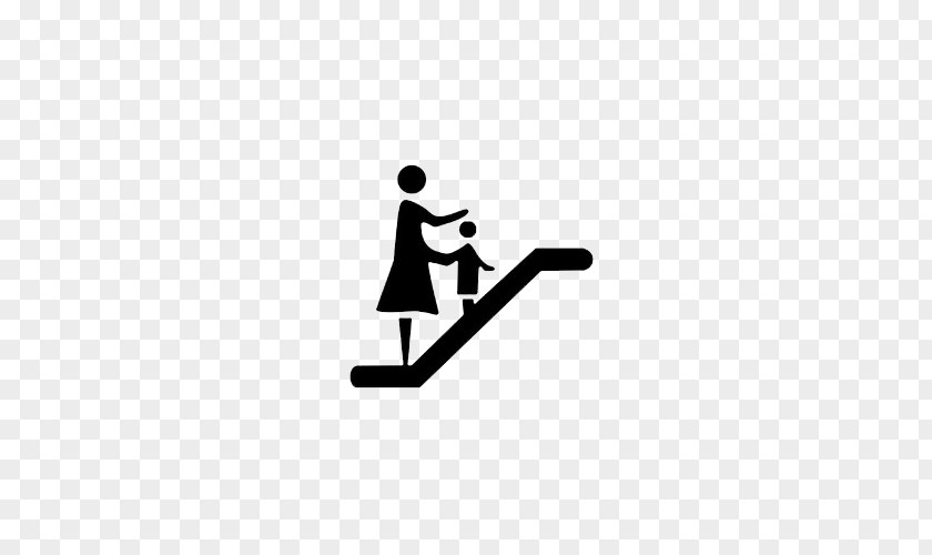 Black Flat Style Escalator Information Button Elevator Logo PNG