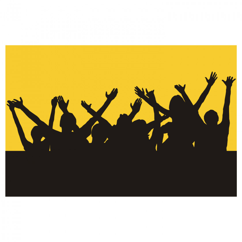 Party People Silhouette Hand PNG