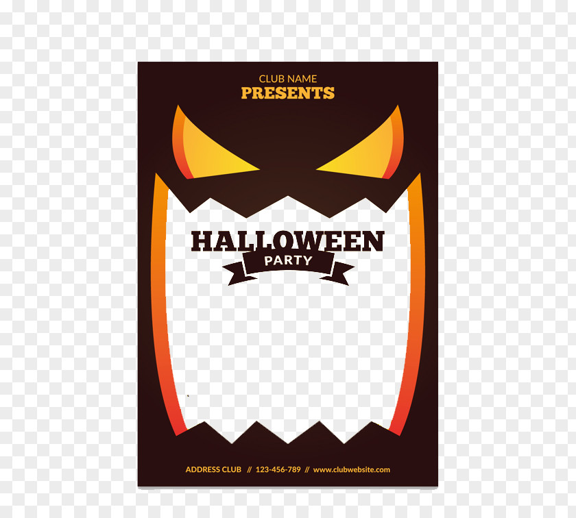 Halloween Party Flyer Poster PNG