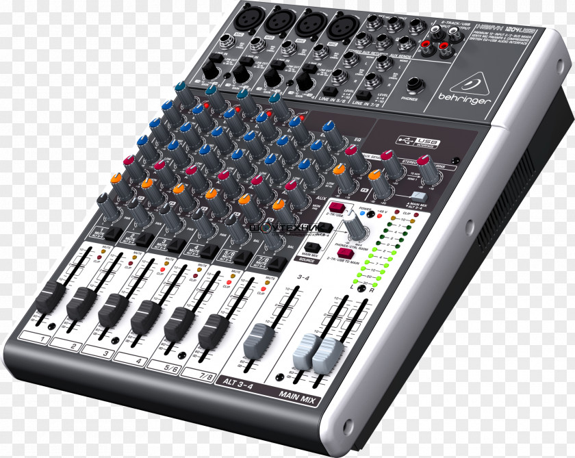 Microphone Behringer Xenyx X1204USB Audio Mixers PNG