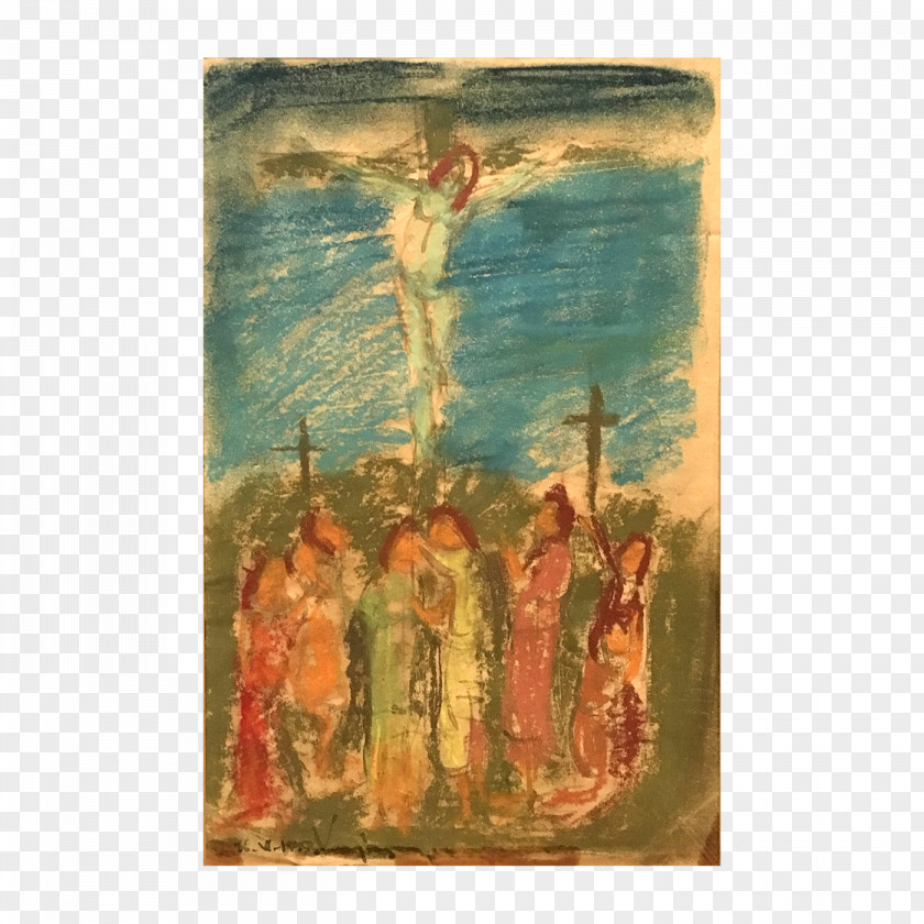 Crucifixion Painting Work Of Art PNG