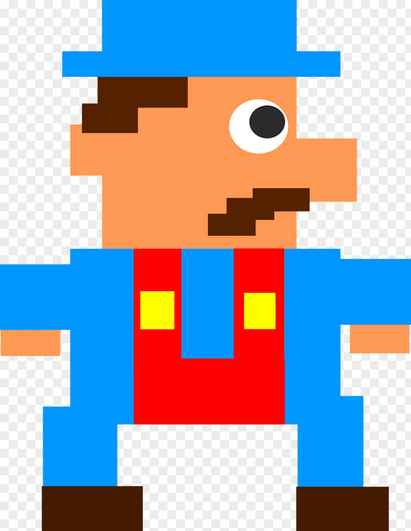 Mario Pixel Series Art Density PNG