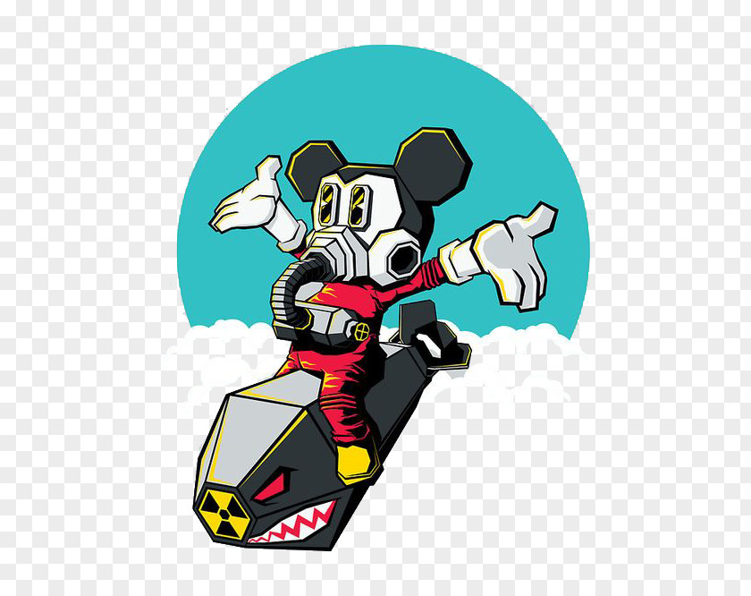 Robot Mickey Mouse Graphic Design Illustration PNG