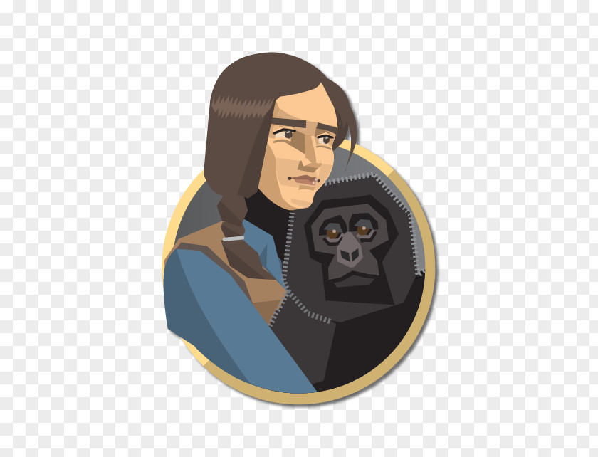 Gorilla Dian Fossey Character Cartoon PNG