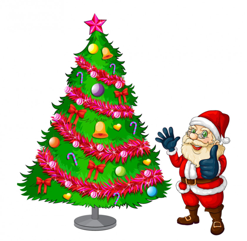 Santa Claus Christmas Tree PNG