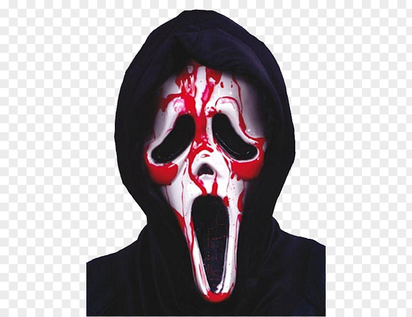 Scream Mask Ghostface Costume Blood PNG