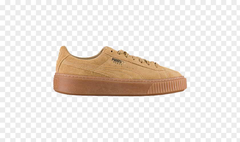 Beige Puma Shoes For Women PUMA Suede Classic Sneaker Sports Foot Locker Creeper Metallic Toe Sneakers PNG