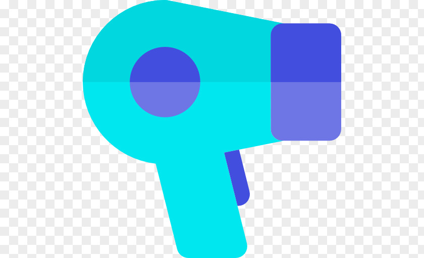 Hair Dryer Electric Blue Teal Logo PNG