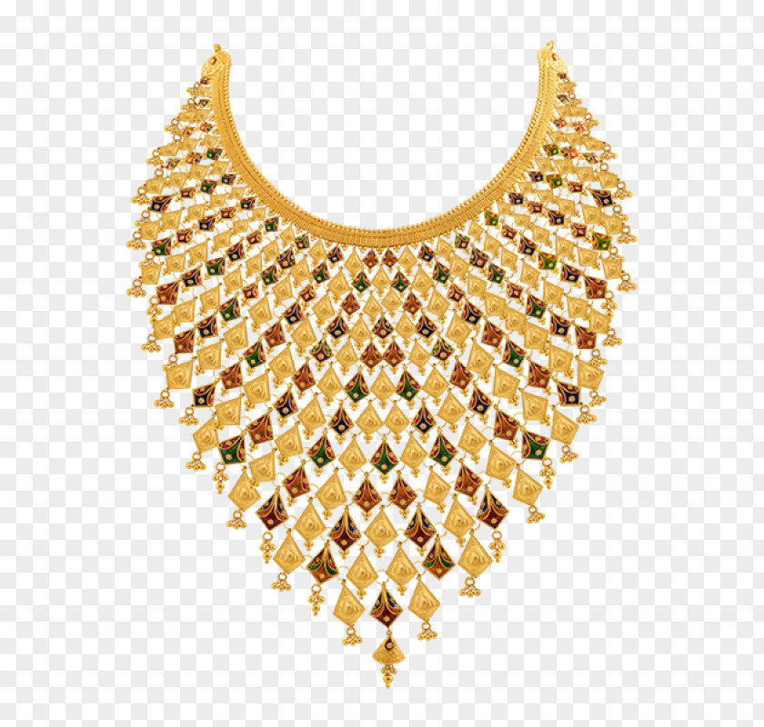 Jewellery Earring Necklace Colored Gold PNG