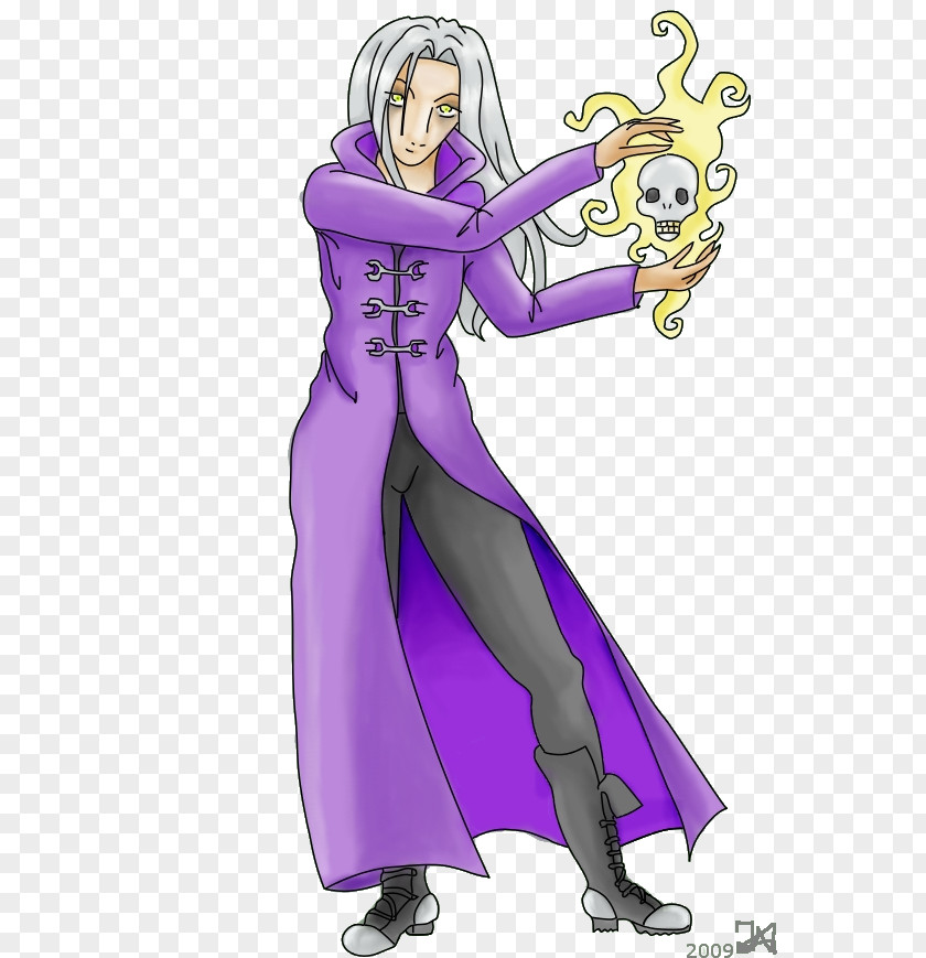 Necromancer Line Art Cartoon Costume 1 June PNG