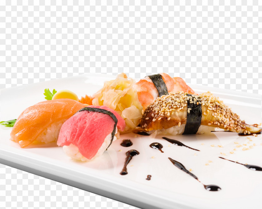 Sushi Japanese Cuisine Seafood Sashimi PNG