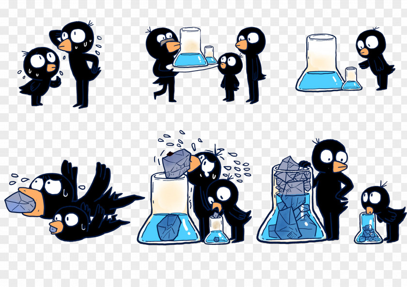 Cartoon Crow Looking For Water To Drink Little Download PNG