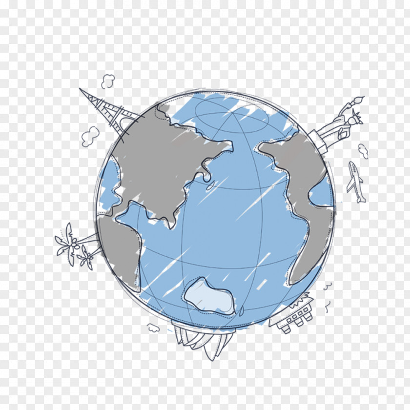 Cartoon Earth Architecture PNG