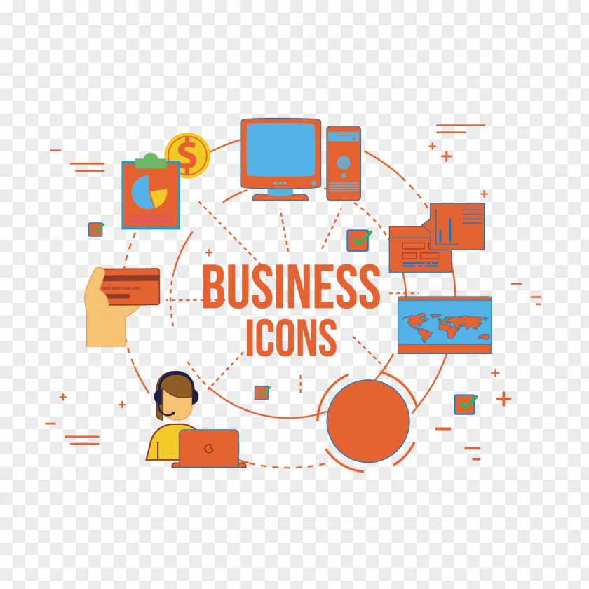 Flat Internet Business Icon PNG