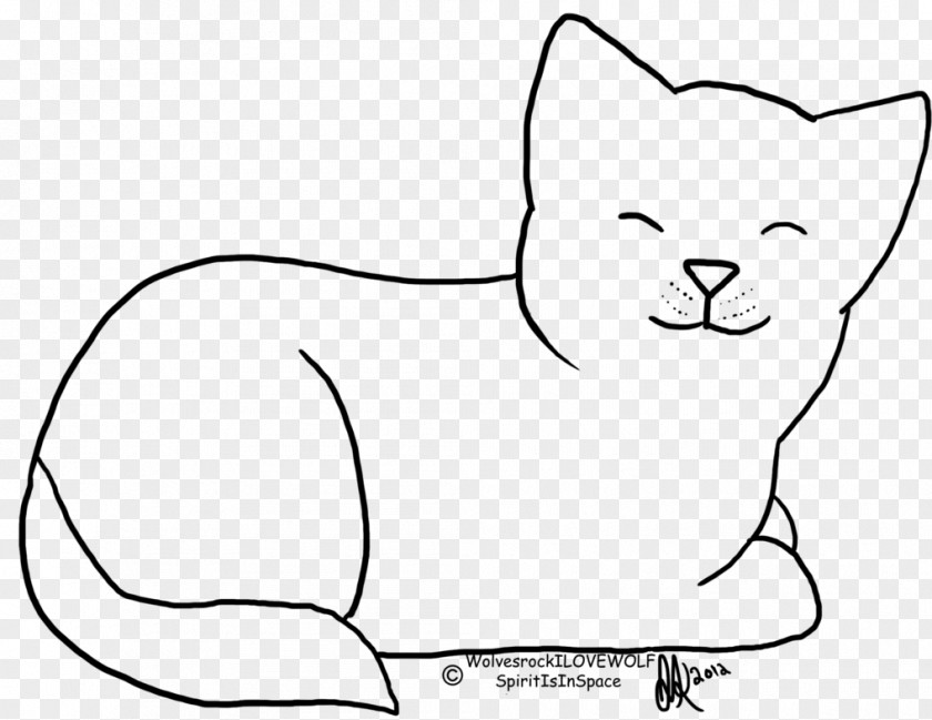 Line Drawing Cat Art PNG