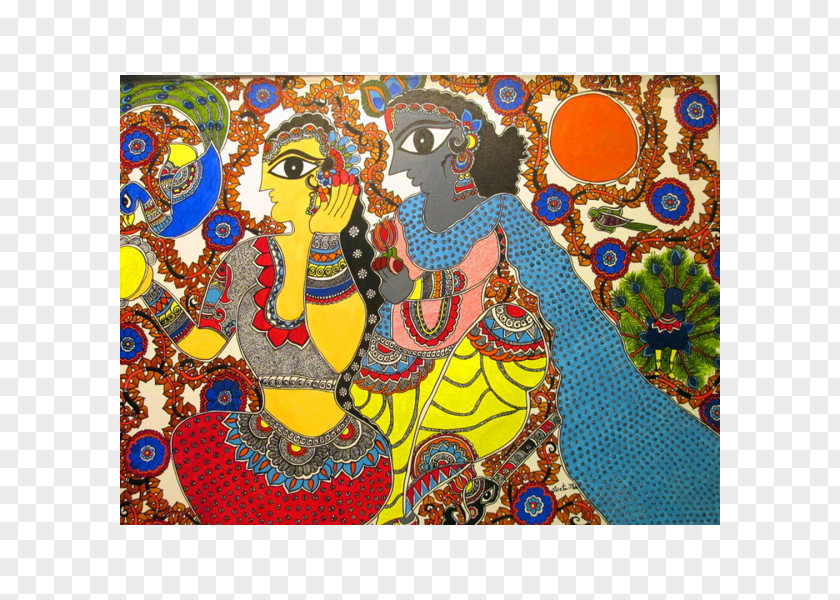 Painting Madhubani, India Madhubani Art Mithila Museum PNG