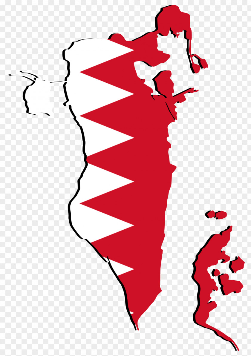 Flag Of Bahrain Map Stock Photography PNG