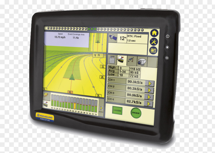 Gps Monitor Precision Agriculture Agricultural Machinery New Holland Global Positioning System PNG