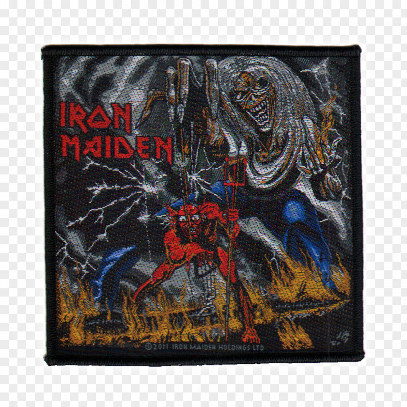 Iron Maiden Eddie The Number Of Beast Embroidered Patch Killers Phonograph Record PNG