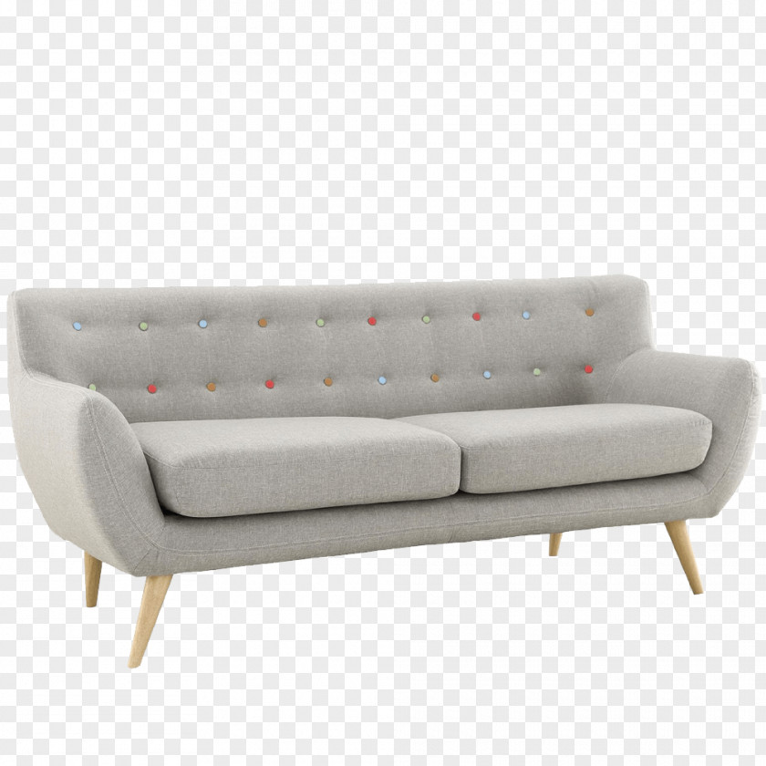 Design Couch Mid-century Modern Tufting Loveseat Furniture PNG