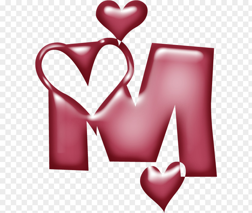 Letter Alphabet M Heart Pin PNG