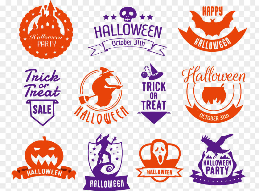 Vector Halloween Festival Logo Clip Art PNG