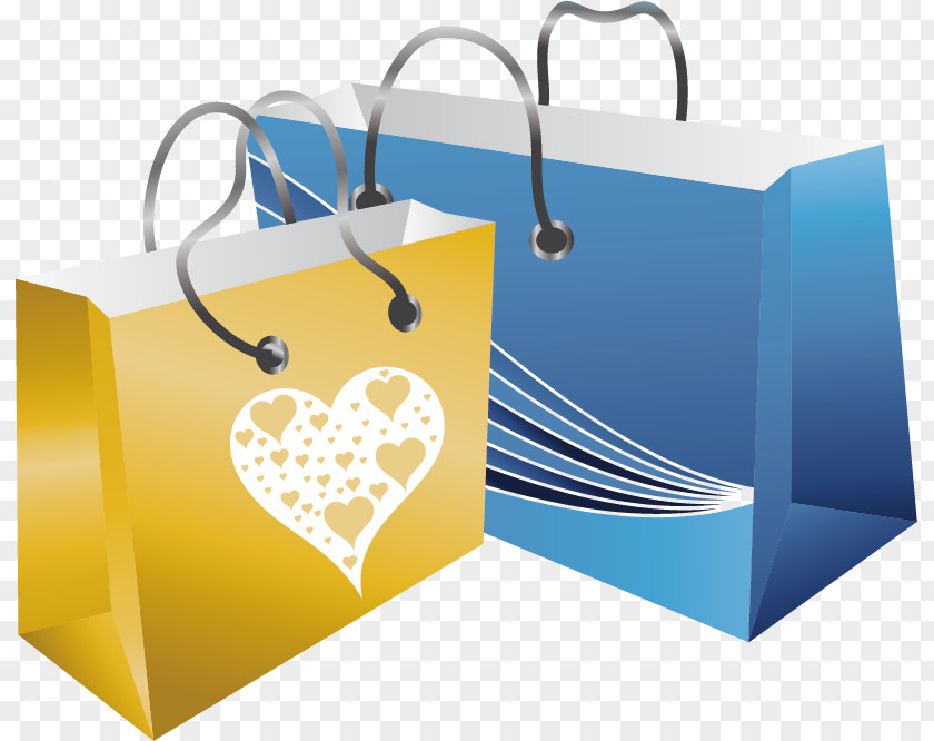 Vector Yellow Shopping Bag Reusable PNG