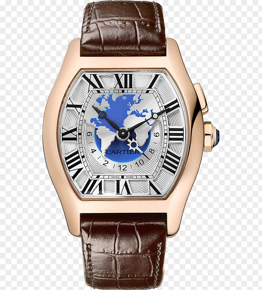 Watch Cartier Tank Time Zone PNG