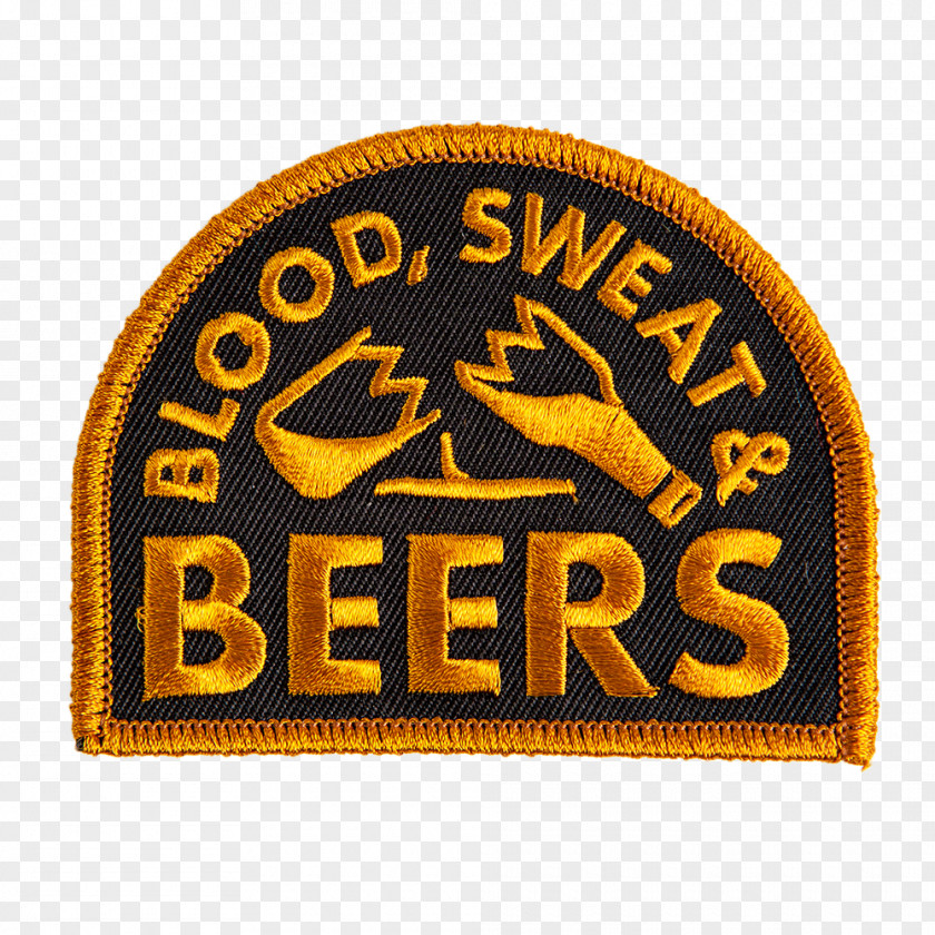 Beer Embroidered Patch Overlock Embroidery Label PNG