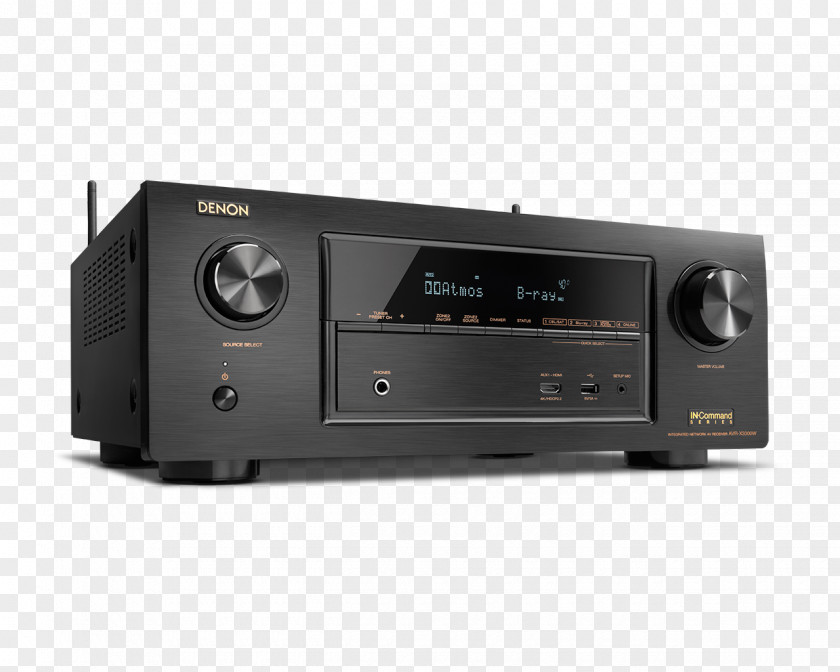 Bluetooth Denon AVR-X3400H 7.2 Channel AV Receiver AVR-X3300W Dolby Atmos PNG