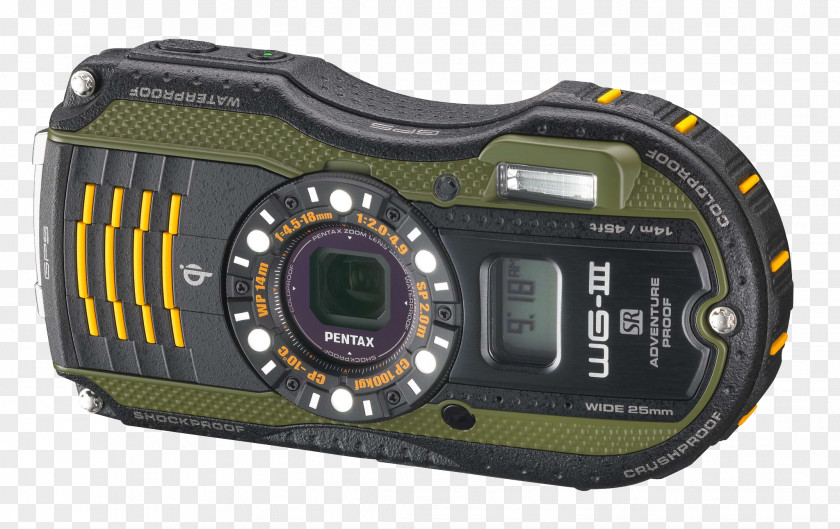 Camera Ricoh WG-4 PENTAX Optio WG-2 Pentax WG-3 Waterproof Digital [Green] PNG