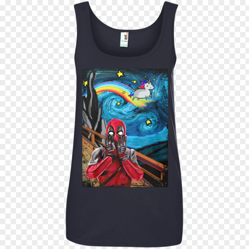 T-shirt Deadpool Hoodie The Starry Night YouTube PNG