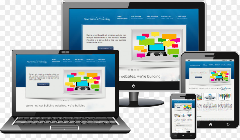 Web Site Development Responsive Design PNG