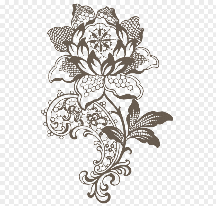 Flower Handicraft Stencil Lace Pattern PNG