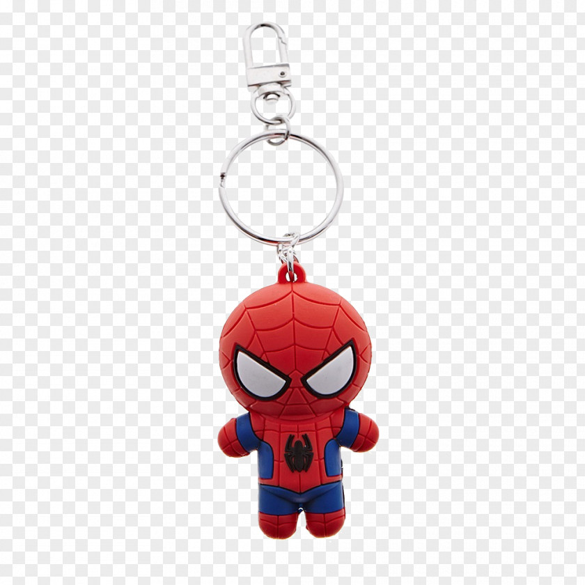 Marvel Spider-Man Q Version Of The Three-dimensional Rubber Key Chain Pendant Keychain Q-version PNG