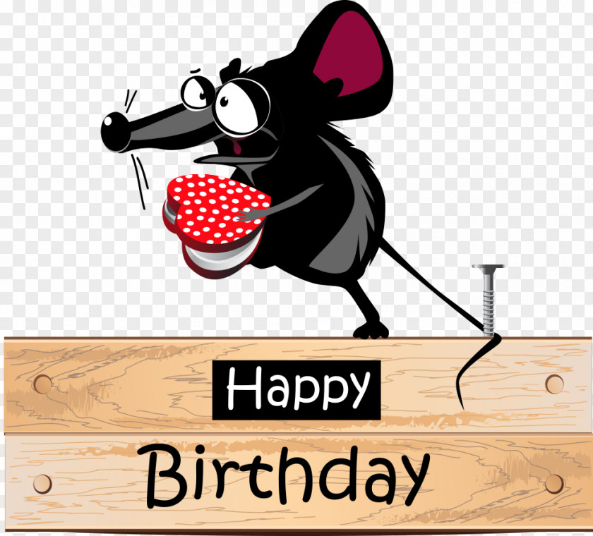 Mouse Cartoon Birthday Cards Vector Happy To You Greeting Card PNG