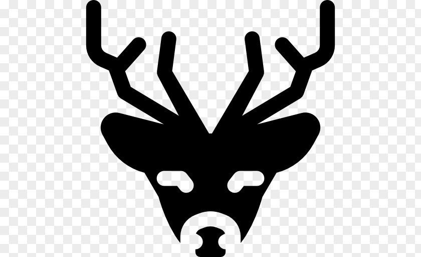 Reindeer Antler Silhouette Black Clip Art PNG